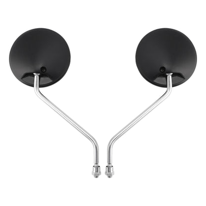Scooter Moped 8mm Clockwise with Chrome Stem PAIR Universal Round Mirrors