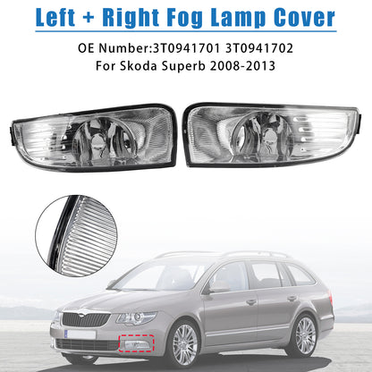 2008-2013 Skoda Superb 3T0941701 3T0941702 Left + Right Fog Lamp Cover