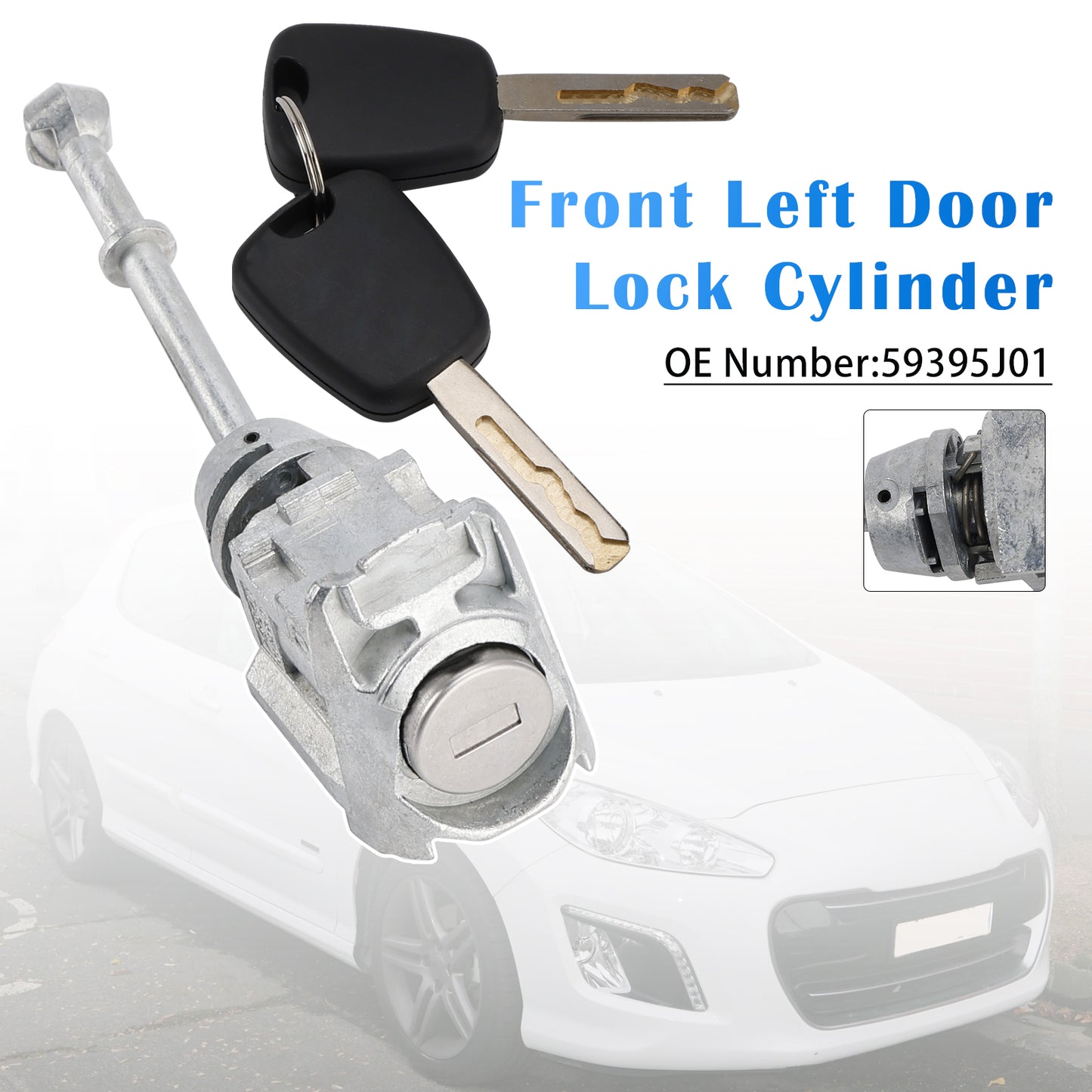 2010-2018 Peugeot 508 SW I 59395J01 Front Left Door Lock Cylinder