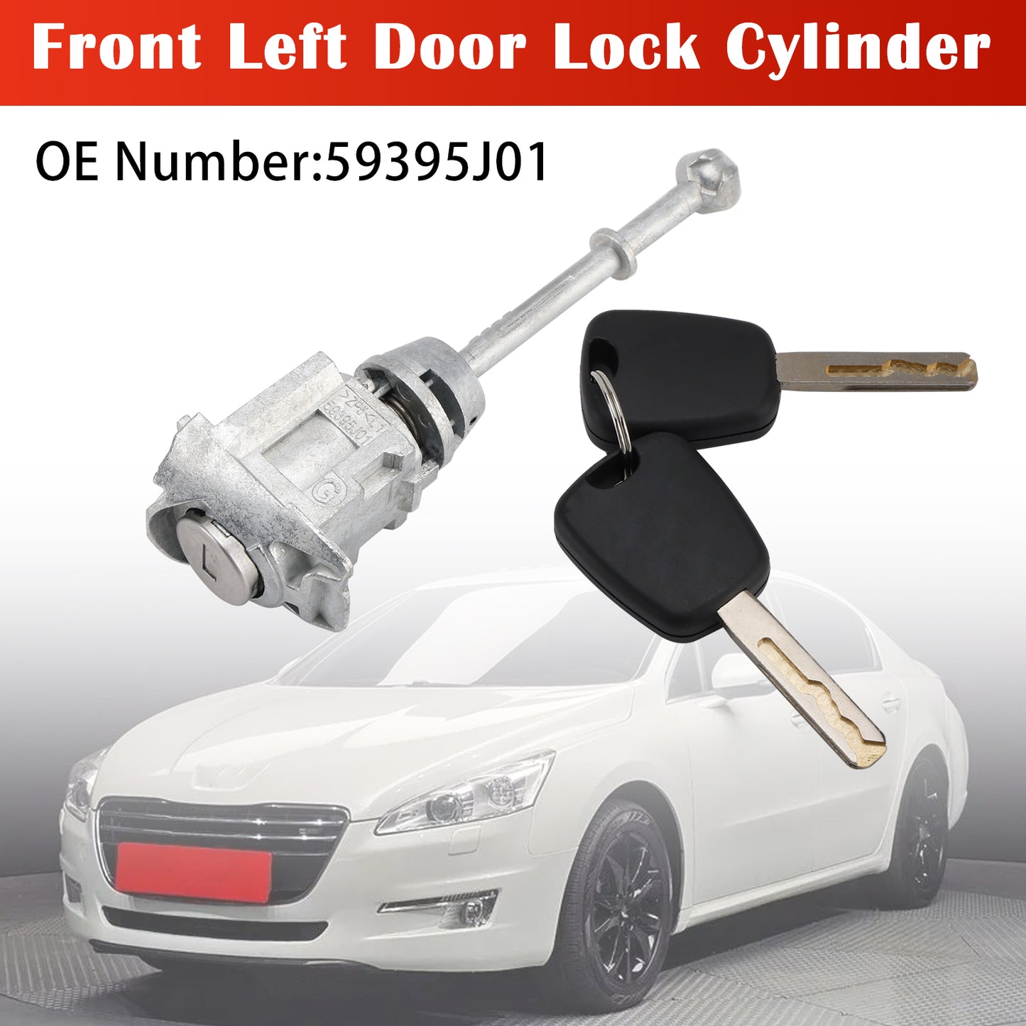 2010-2018 Peugeot 508 SW I 59395J01 Front Left Door Lock Cylinder