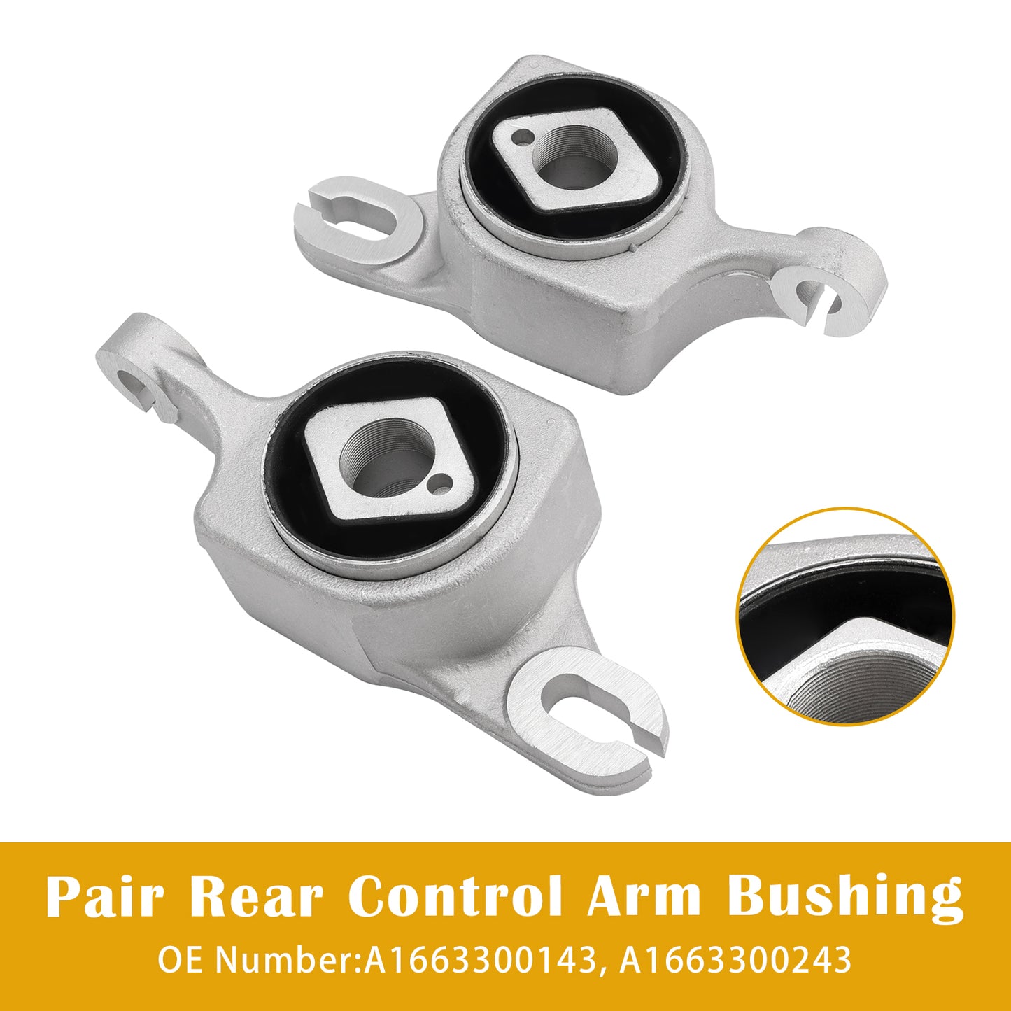 Mercedes-Benz GL350 ML250 GLE63 AMG 1663300143 A1663300243 2PCS Rear Control Arm Bushing