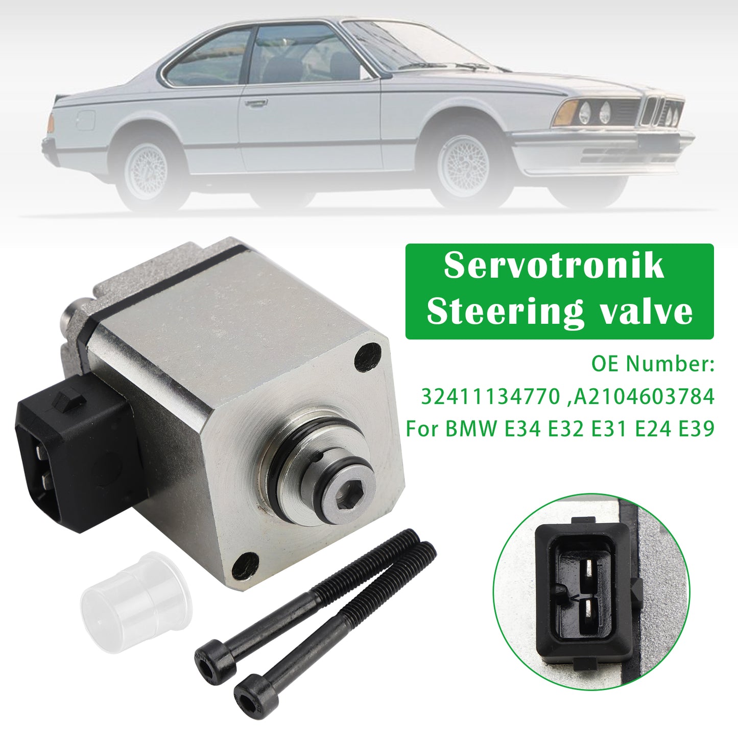 BMW E34 E32 E31 E24 E39 32411134770 A2104603784 Servotronik Steering valve
