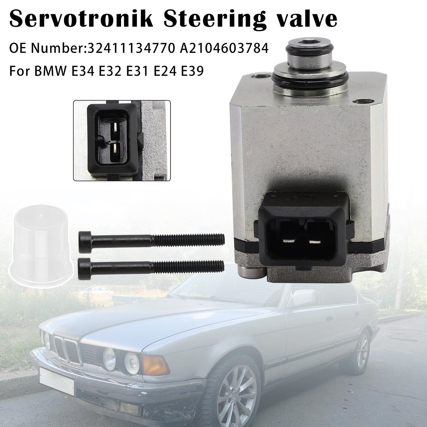 BMW E34 E32 E31 E24 E39 32411134770 A2104603784 Servotronik Steering valve
