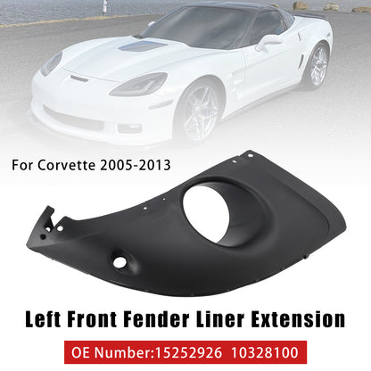 2005-2013 Chevy Corvette 15252926 10328100 Left Front Fender Liner Extension