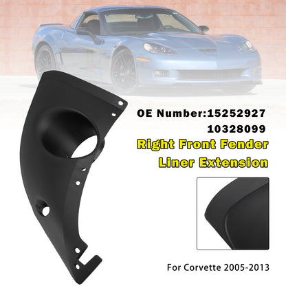 2005-2013 Chevy Corvette 15252927 10328099 Right Front Fender Liner Extension
