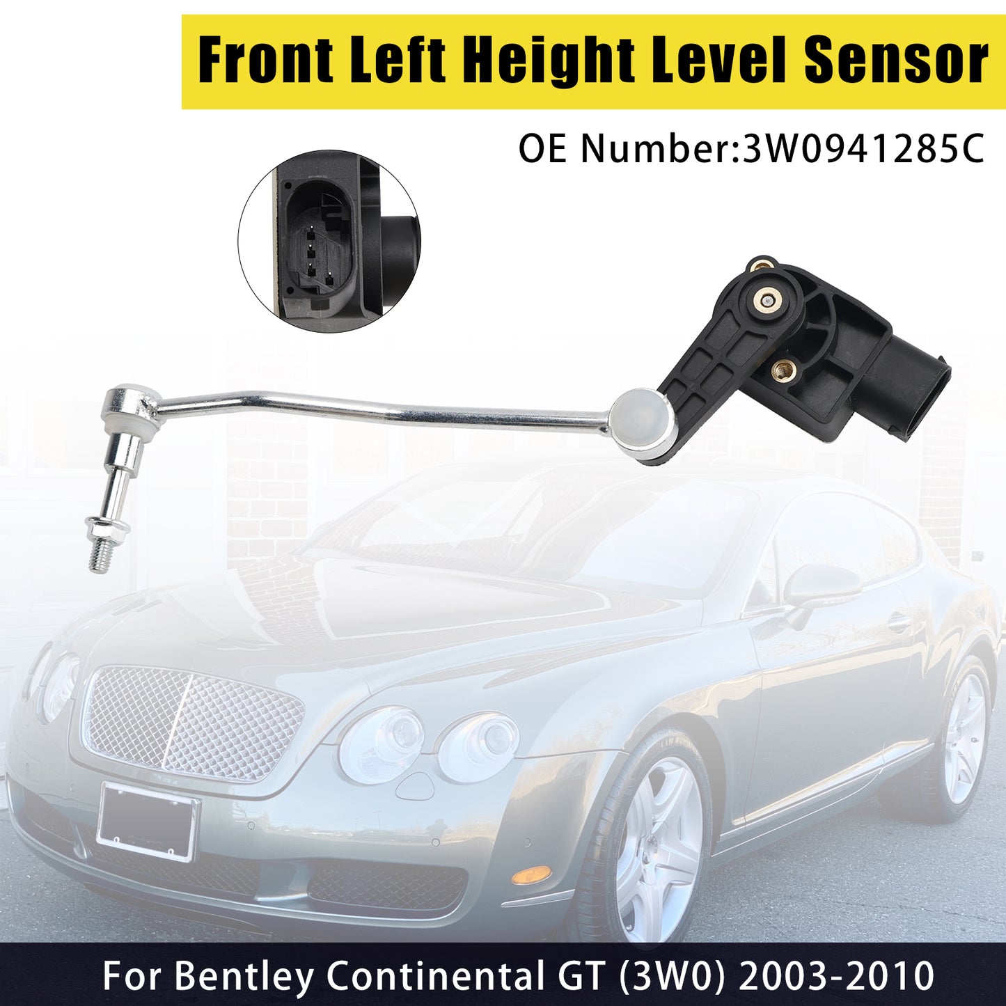2003-2010 Bentley Continental GT 3W0941285C Front Left Height Level Sensor