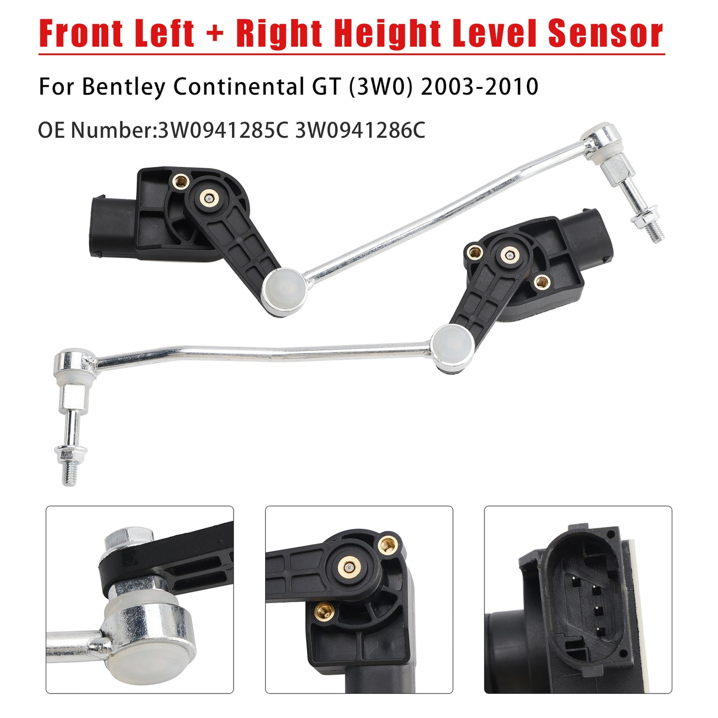 2003-2010 Bentley Continental GT 3W0941286C Front Left & Right Height Level Sensor