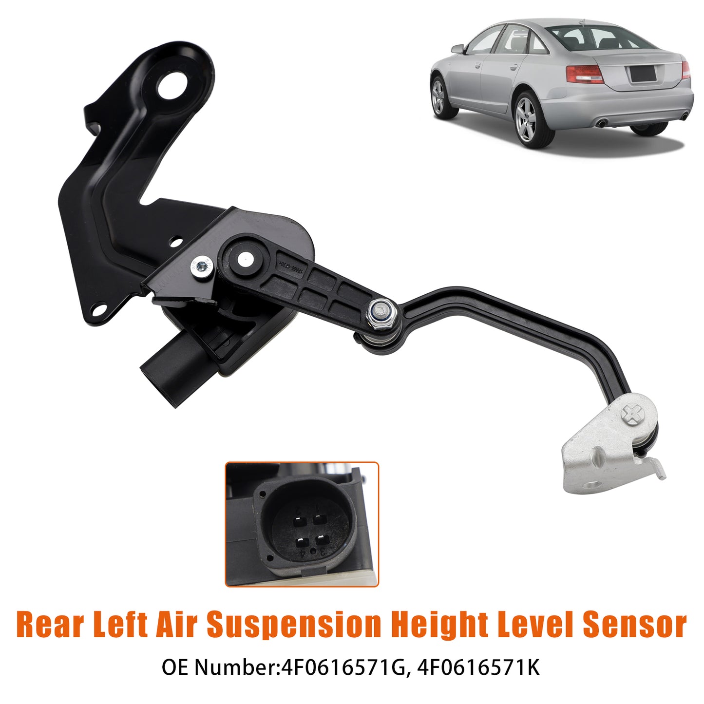 2007-2011 AUDI S6 4F0616571K Rear Left Air Suspension Height Level Sensor