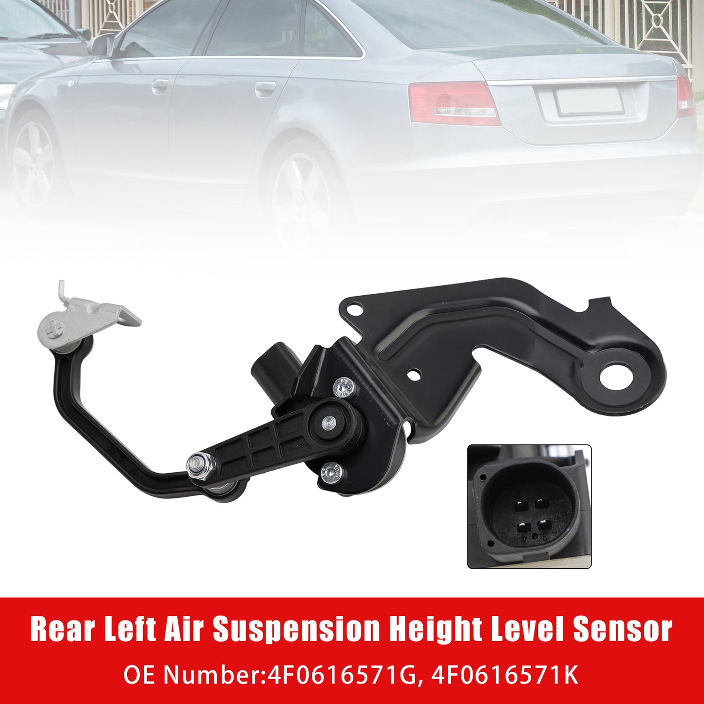 2007-2011 AUDI S6 4F0616571K Rear Left Air Suspension Height Level Sensor