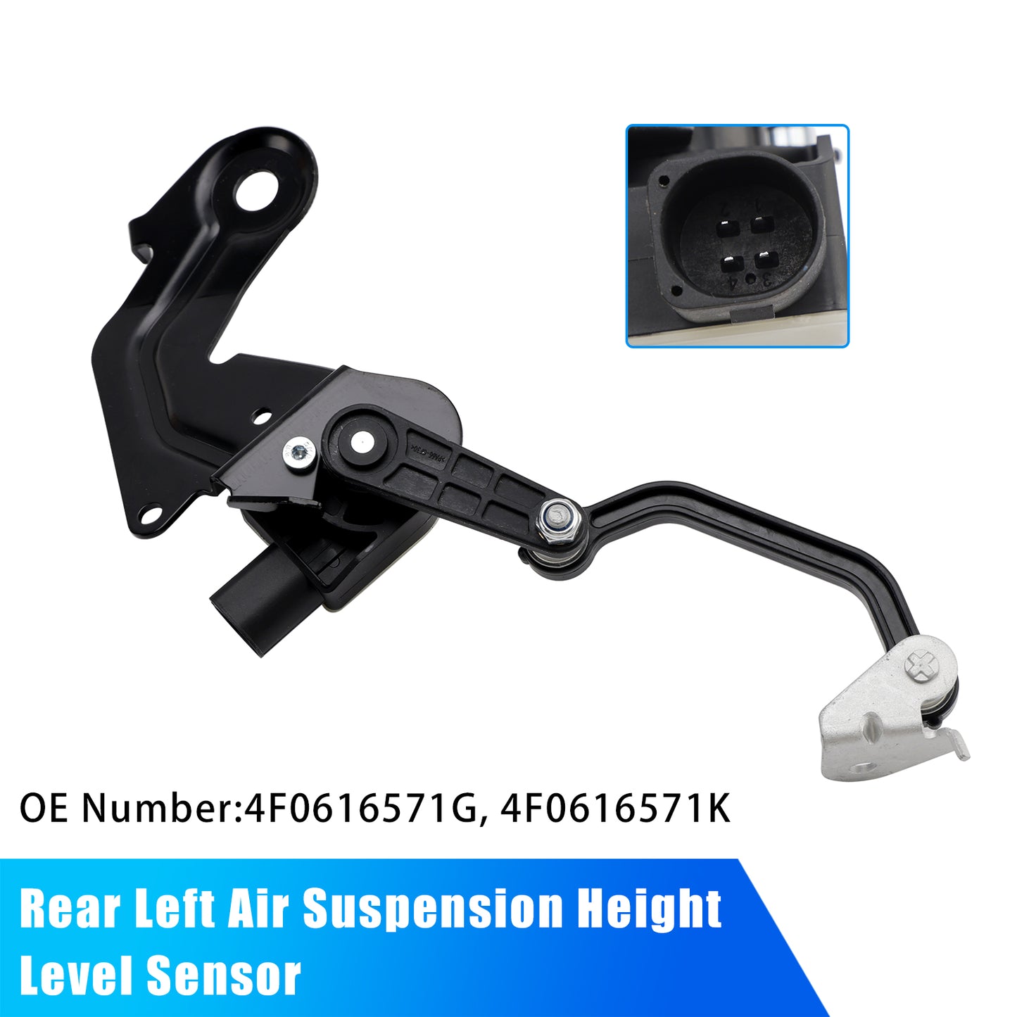 2007-2011 AUDI S6 4F0616571K Rear Left Air Suspension Height Level Sensor