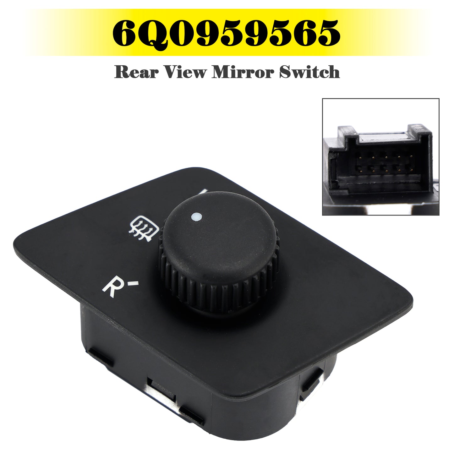 2002-2010 VW Polo 6Q0959565 Rear View Mirror Switch Adjust Knob With Heat