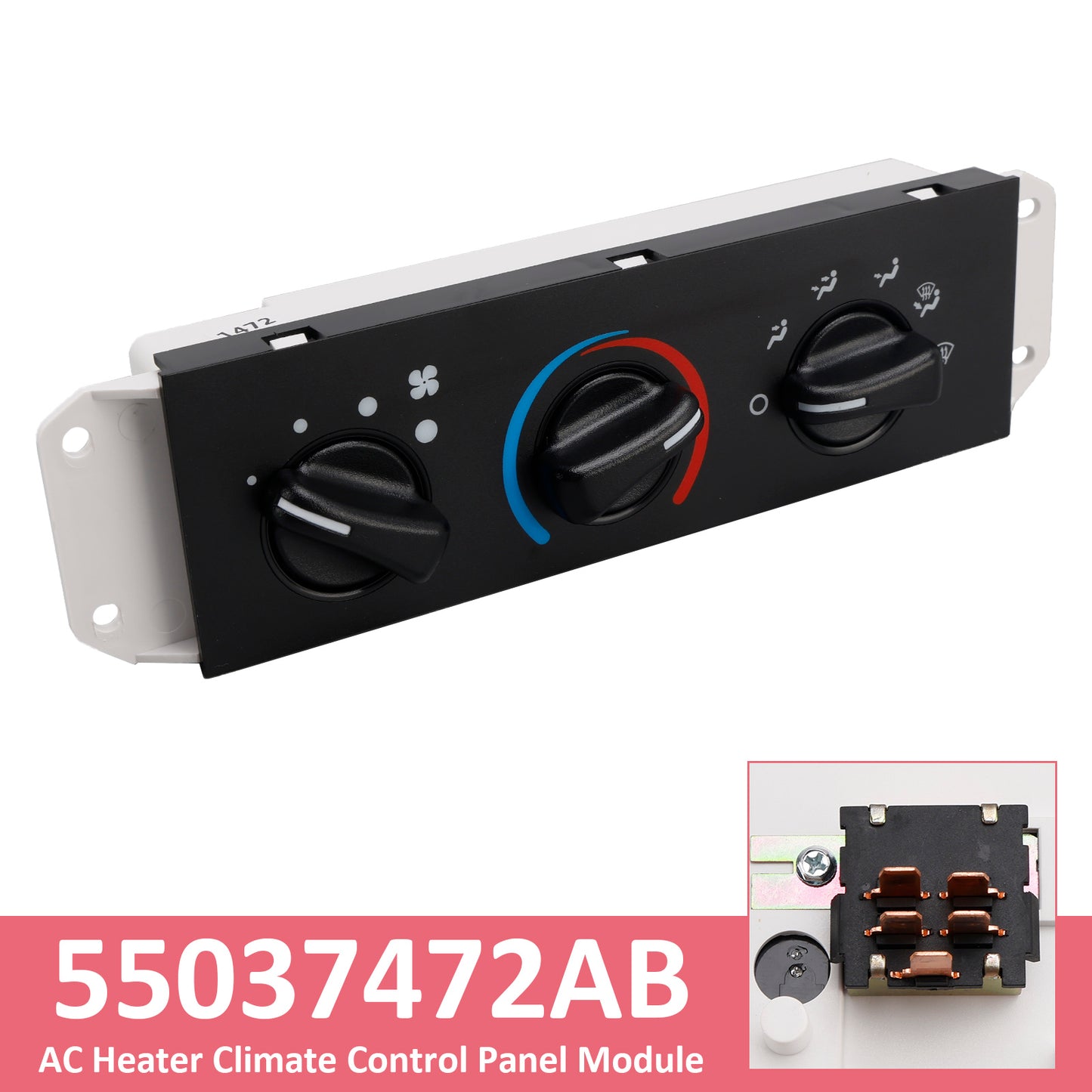 1999-2004 Jeep Wrangler 55037472AB AC Heater Climate Control Panel Module