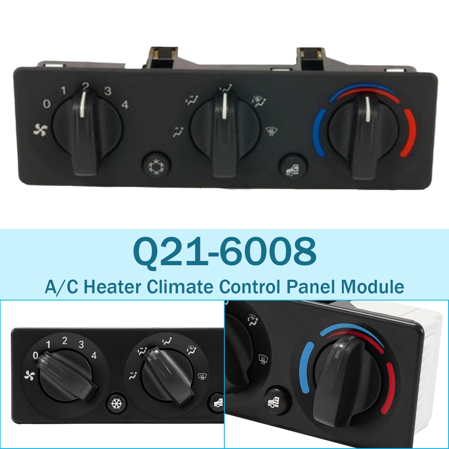 Peterbilt 387 587 Q21-6008 HVAC A/C Heater Climate Control Panel Module