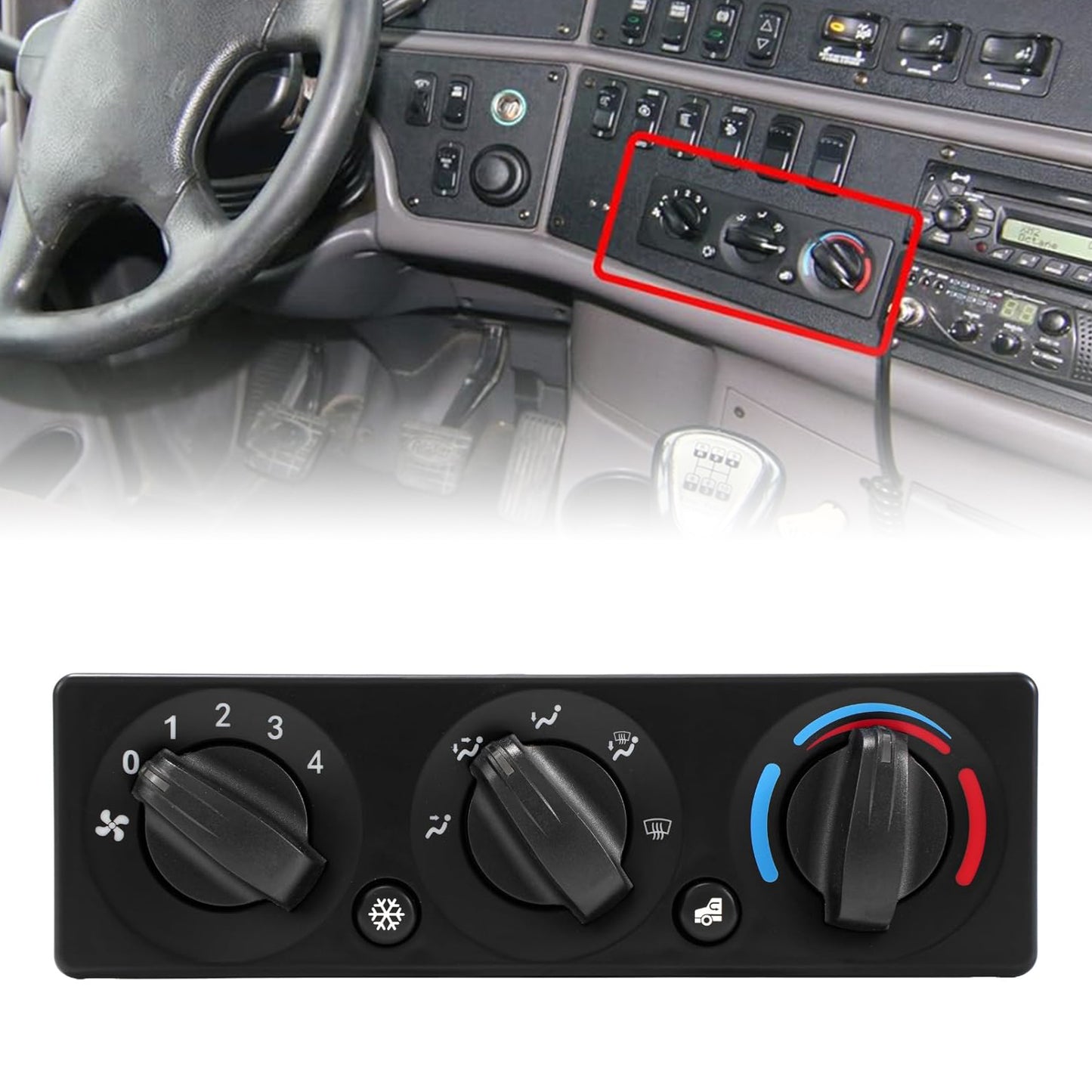 Peterbilt 387 587 Q21-6008 HVAC A/C Heater Climate Control Panel Module