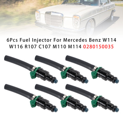 Mercedes Benz R107,C107 280 SL/280 SLC 0280150035 6Pcs Fuel Injector