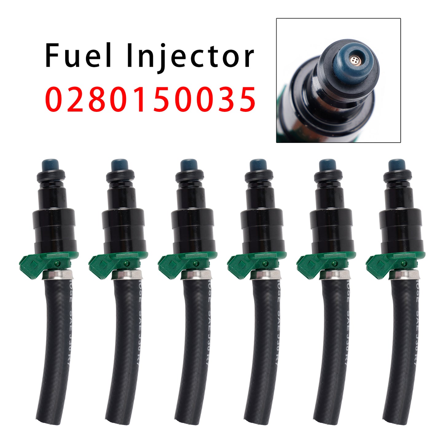 Mercedes Benz R107,C107 280 SL/280 SLC 0280150035 6Pcs Fuel Injector