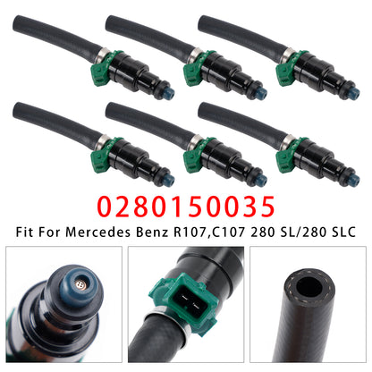 Mercedes Benz R107,C107 280 SL/280 SLC 0280150035 6Pcs Fuel Injector