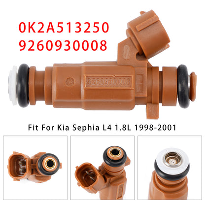 1998-2001 Kia Sephia L4 1.8L 0K2A513250 1Pcs Fuel Injector