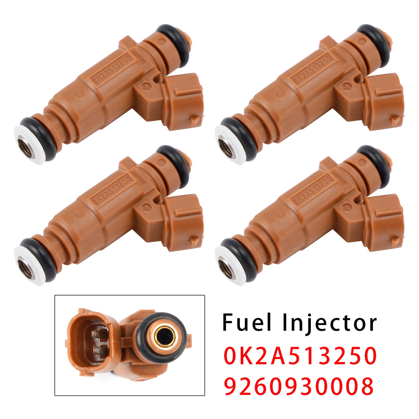 98-04 Kia Spectra Sephia L4 1.8L 0K2A513250 9260930008 4Pcs Fuel Injector