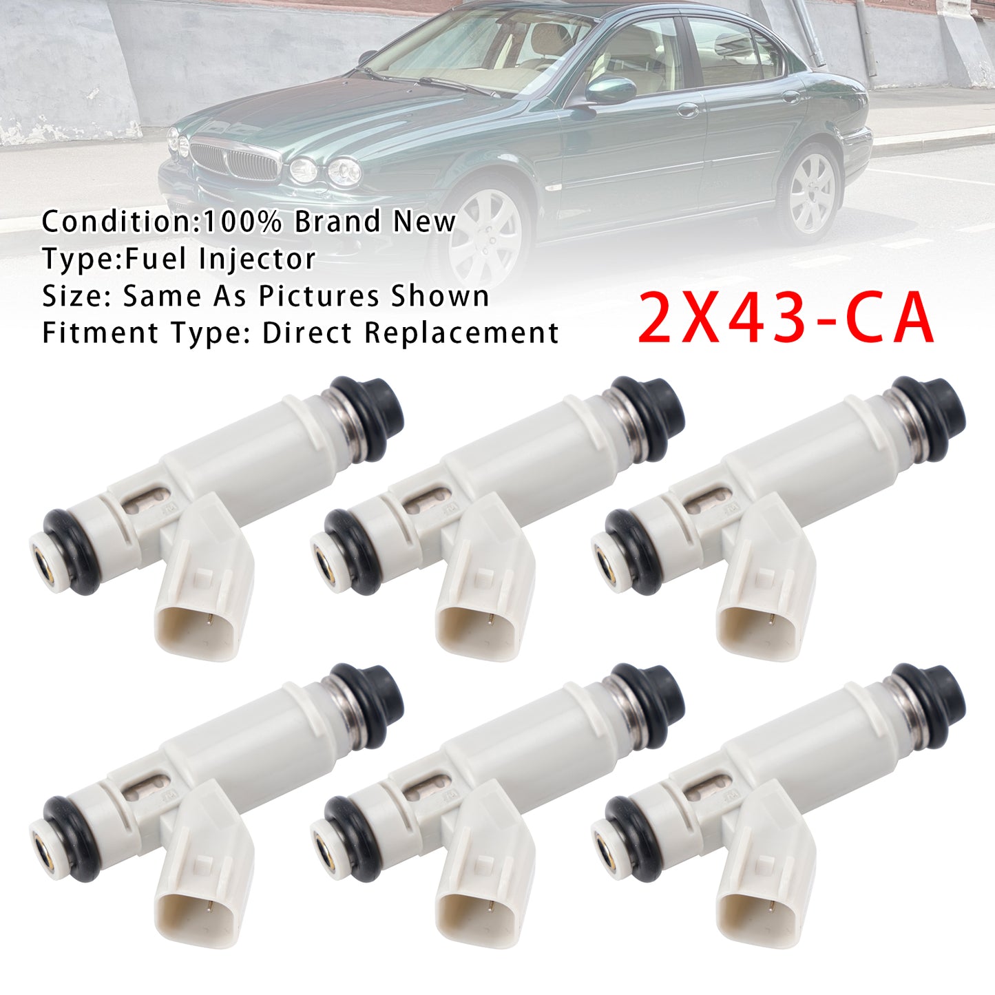 01-09 Jaguar Ford X-Type 2.1L V6 2X43-CA 6Pcs Fuel Injector