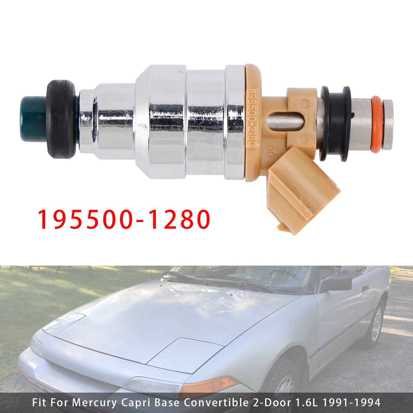 1989 Ford Probe GL Hatchback 2-Door 2.2L 195500-1280 1Pcs Fuel Injector