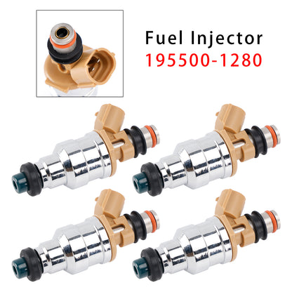 1988-1989 Mazda MX-6 LX Coupe 2-Door 2.2L 195500-1280 4Pcs Fuel Injector