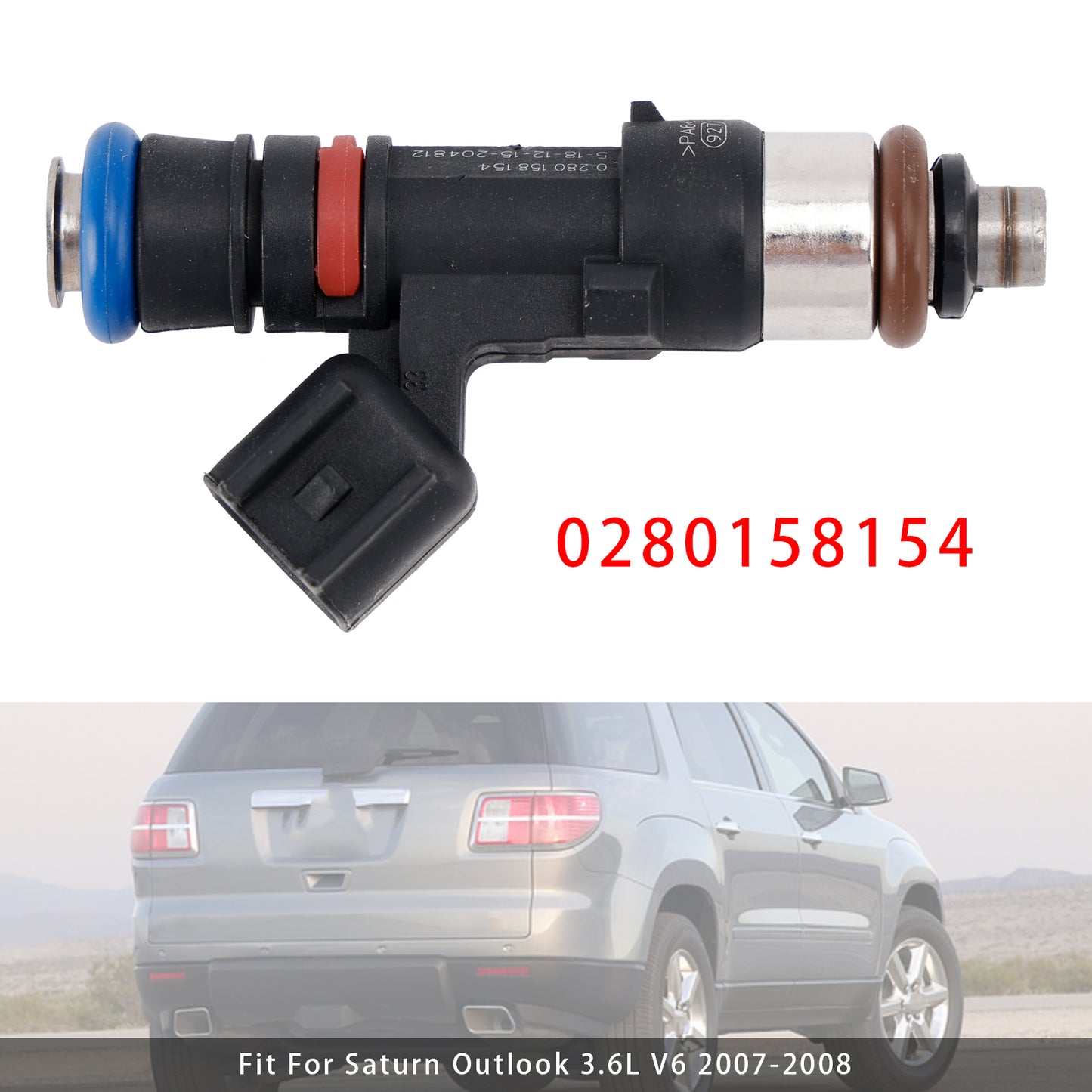 07-08 Saturn Outlook Vue GMC Acadia Enclave 0280158154 1Pcs Fuel Injector