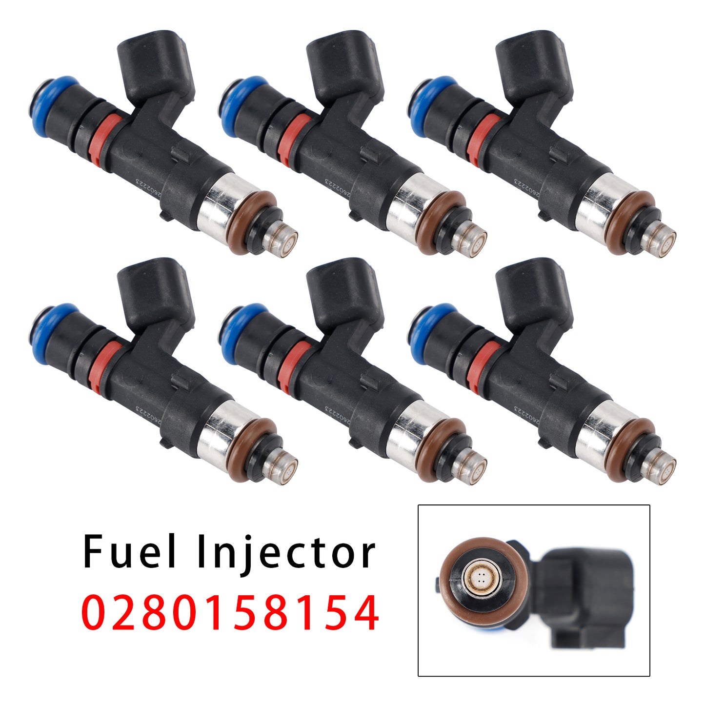 07-08 Saturn Outlook Vue GMC Acadia Enclave 0280158154 6Pcs Fuel Injector