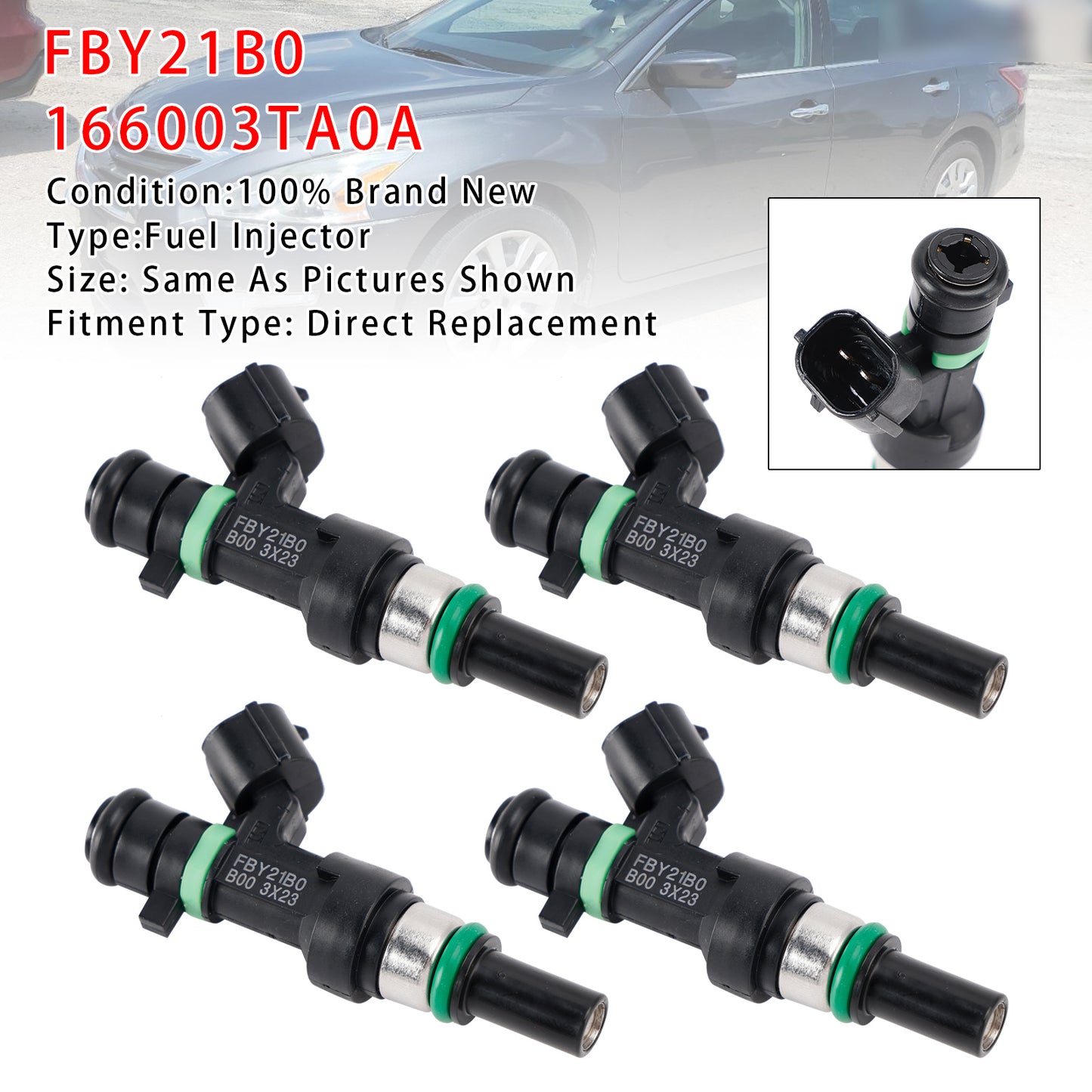 2013,2015-2016 Nissan X-Trail 2.5L L4 - Gas FBY21B0 4Pcs Fuel Injector