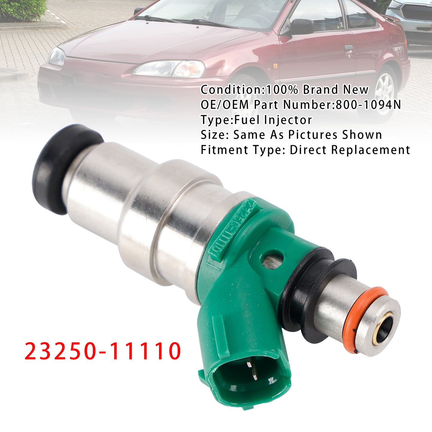 1995-1999 Toyota Paseo Coupe (EL54) 1.5 23250-11110 1Pcs Fuel Injector