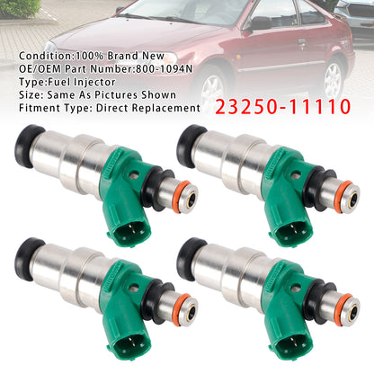 1995-1997 Toyota Carina E Saloon (T19) 1.6 23250-11110 4Pcs Fuel Injector