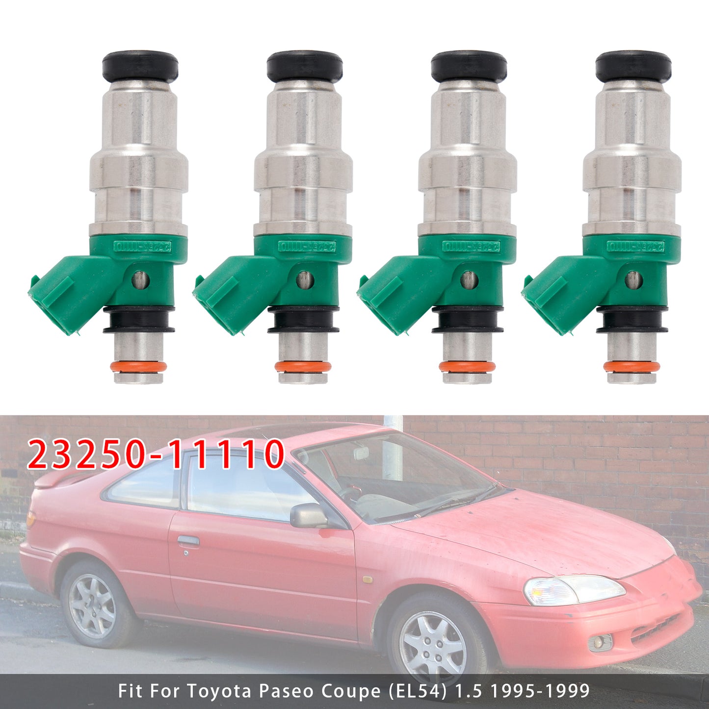 1995-1997 Toyota Carina E Saloon (T19) 1.6 23250-11110 4Pcs Fuel Injector