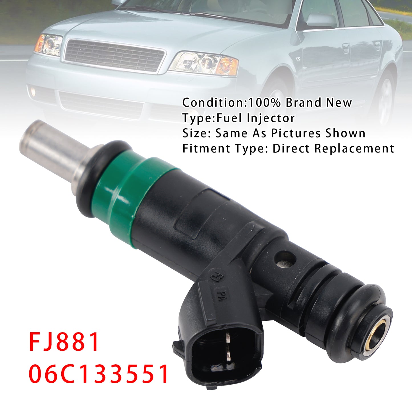 2002-2004 Audi A6 V6 3.0L 06C133551 1Pcs Fuel Injector