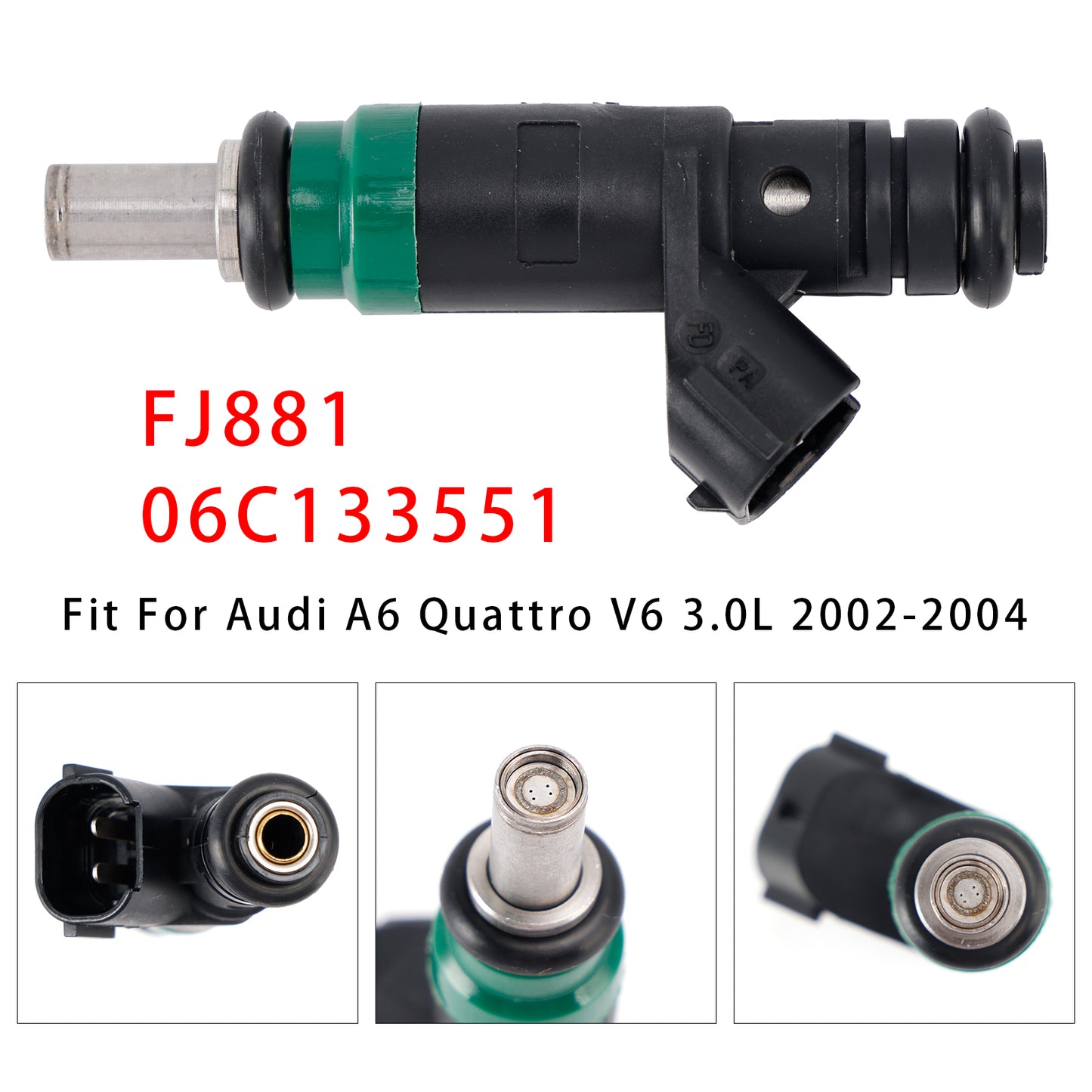 2002-2004 Audi A6 V6 3.0L 06C133551 1Pcs Fuel Injector