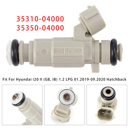 01.2019-09.2020 Hyundai i20 II (GB, IB) 1.2 LPG Hatchback 35350-04000 1Pcs Fuel Injector