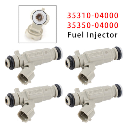 04.2011-12.2013 Hyundai i10 I (PA) 1.2 Hatchback 35350-04000 4Pcs Fuel Injector