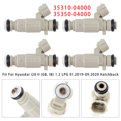 04.2011-12.2013 Hyundai i10 I (PA) 1.2 Hatchback 35350-04000 4Pcs Fuel Injector