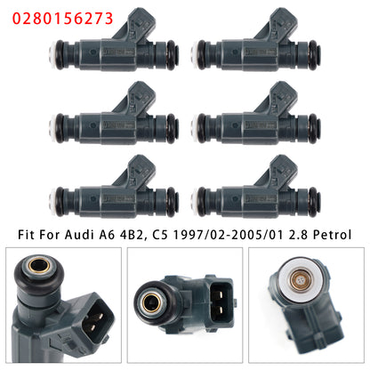 1997/12-2005/01 Audi A6 Avant 4B5 2.8 quattro Petrol 0280156273 6Pcs Fuel Injector