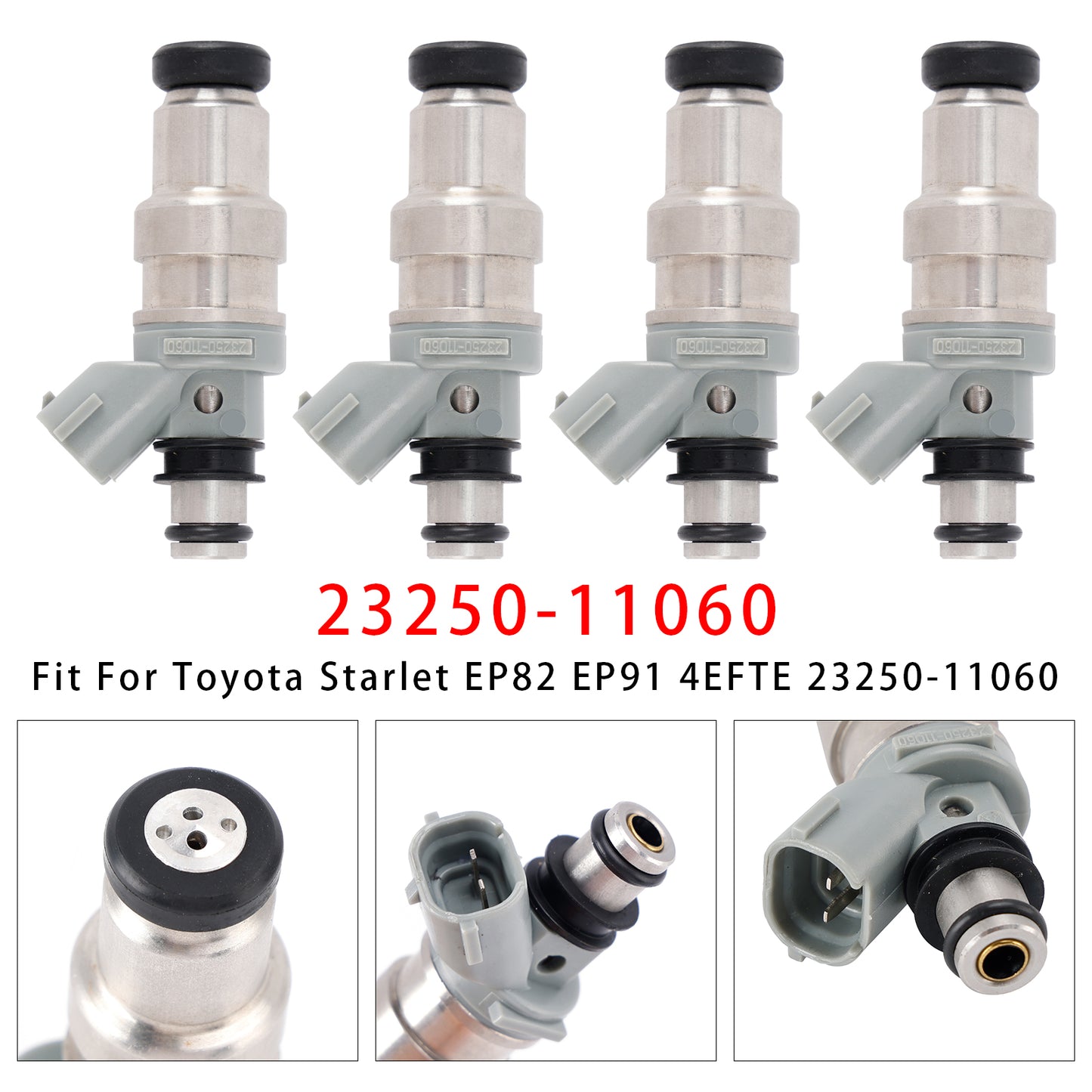 Toyota Starlet EP82 EP91 4EFTE 23250-11060 4Pcs Fuel Injector