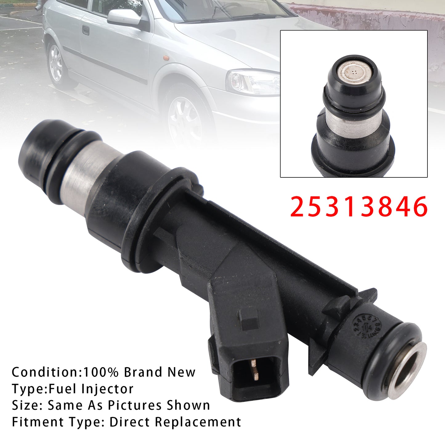 2003/01-2005/10 Opel Astra G Cabriolet T98 1598 cc 76 KW 103 HP 25313846 1Pcs Fuel Injector