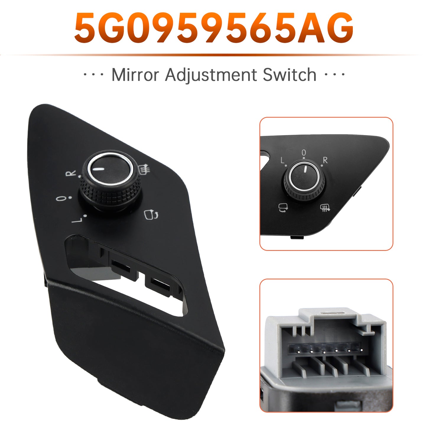 2012-2019 VW Golf Mk7 5G0959565AG Power Mirror Folding Switch LHD