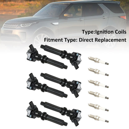 2017-2020 Land Rover Discovery UF730 6 Ignition Coils Spark Plugs