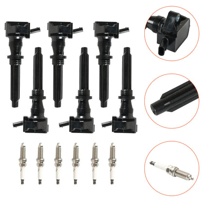 2017-2020 Land Rover Discovery UF730 6 Ignition Coils Spark Plugs
