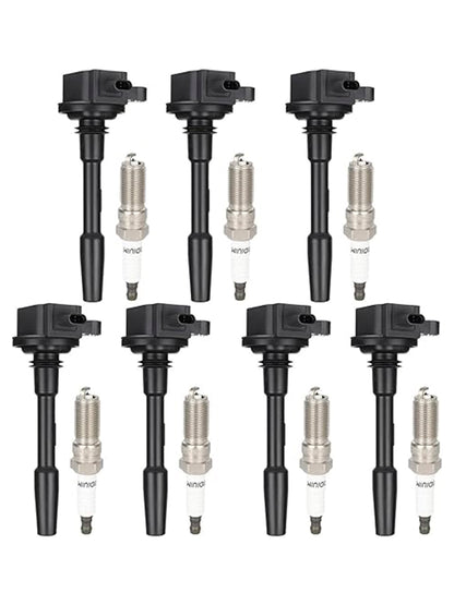 2018-2020 Ford Mustang V8 5.0L Cyl 1 2 4 5 6 7 8 UF835 7xIgnition Coils Spark Plugs