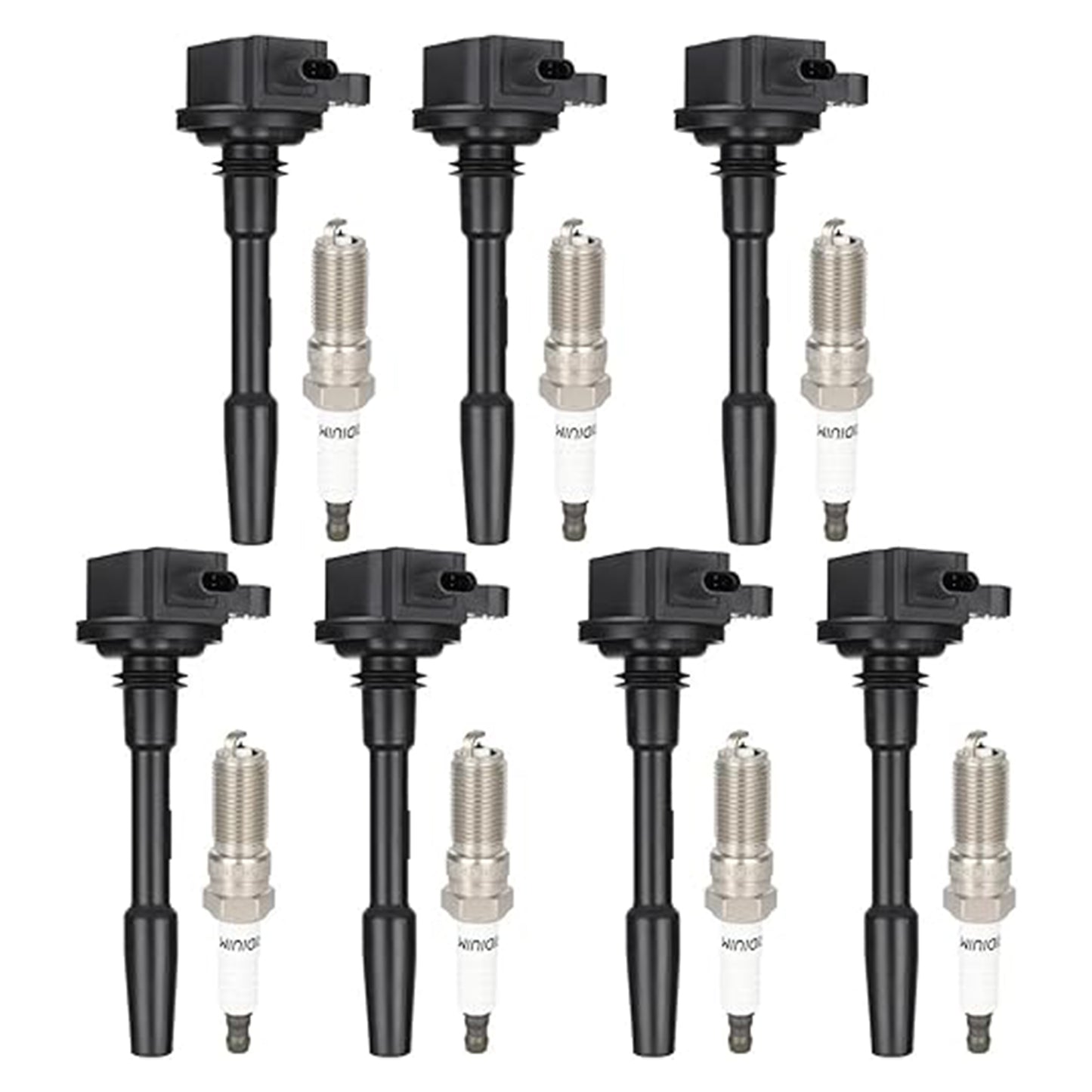 2018-2020 Ford Mustang V8 5.0L Cyl 1 2 4 5 6 7 8 UF835 7xIgnition Coils Spark Plugs