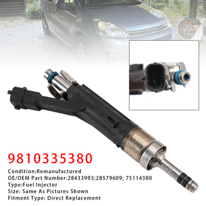 10.2014-07.2015 Citrien DS3 Convertible (1199 Petrol) 1.2 THP 9810335380 1Pcs Fuel Injector