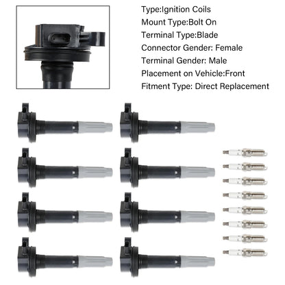 2016-2017 Ford F-150 V8 5.0L UF824 8xIgnition Coil + 8xIridium Spark Plug
