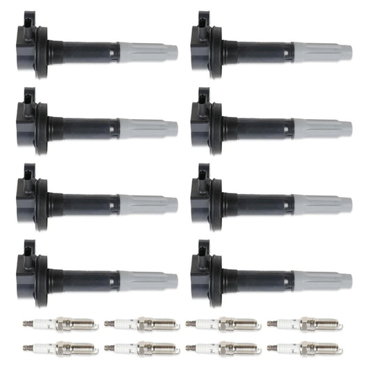 16-17 Ford F-150 Mustang 5.0L UF824 8xIgnition Coil + 8xIridium Spark Plug