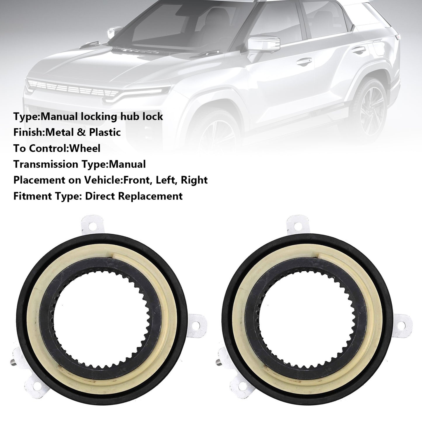 2017-2025 Ssangyong Rexton Van 4151009000 2Pcs Front Manual Wheel Locking Hub