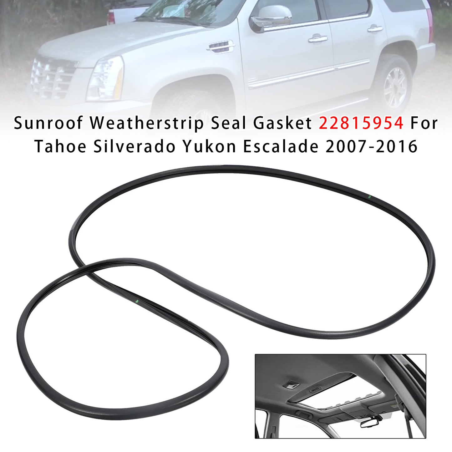 2007-2013 Chevrolet Suburban 2500 22815954 Sunroof Weatherstrip Seal Gasket